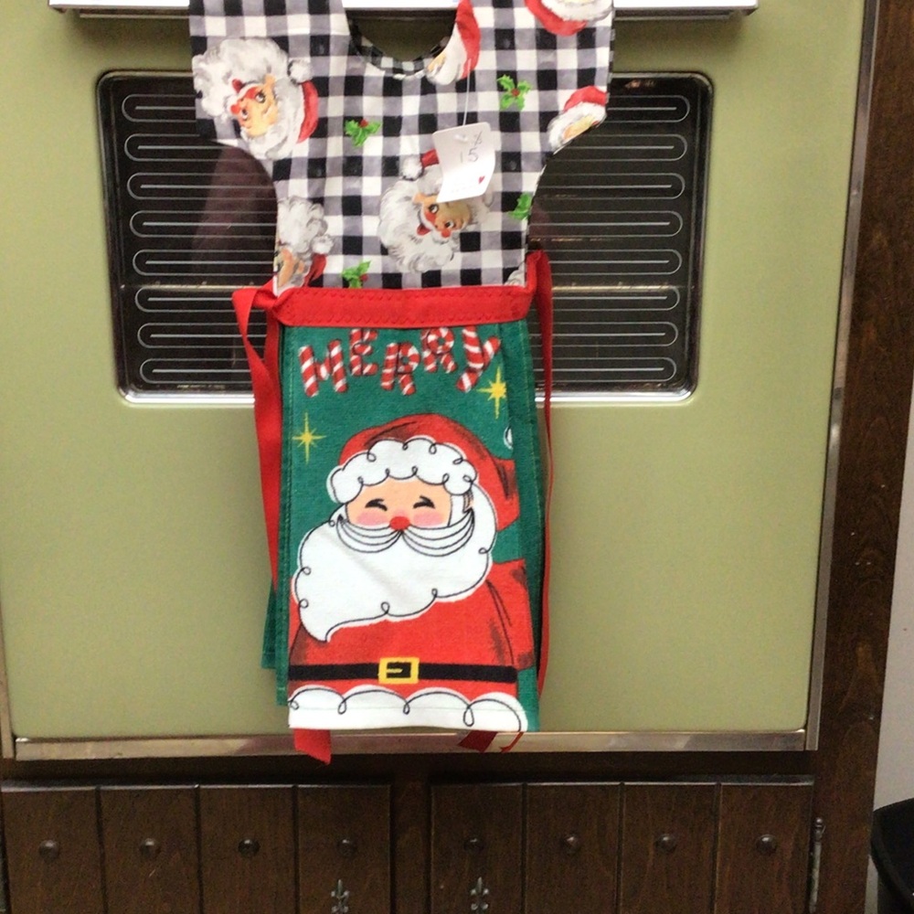 Festive Santa Kitchen Apron